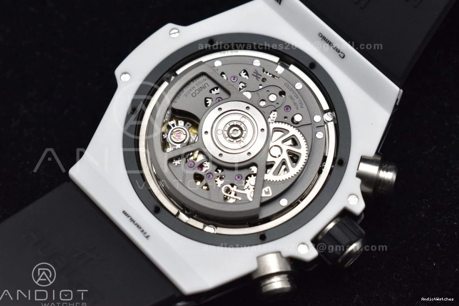 Bang Strap Unico 516 Ceramic White White A 1:1 Best Edition ZF Dial Packable Rubber on Skeleton Big 0320